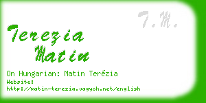 terezia matin business card
